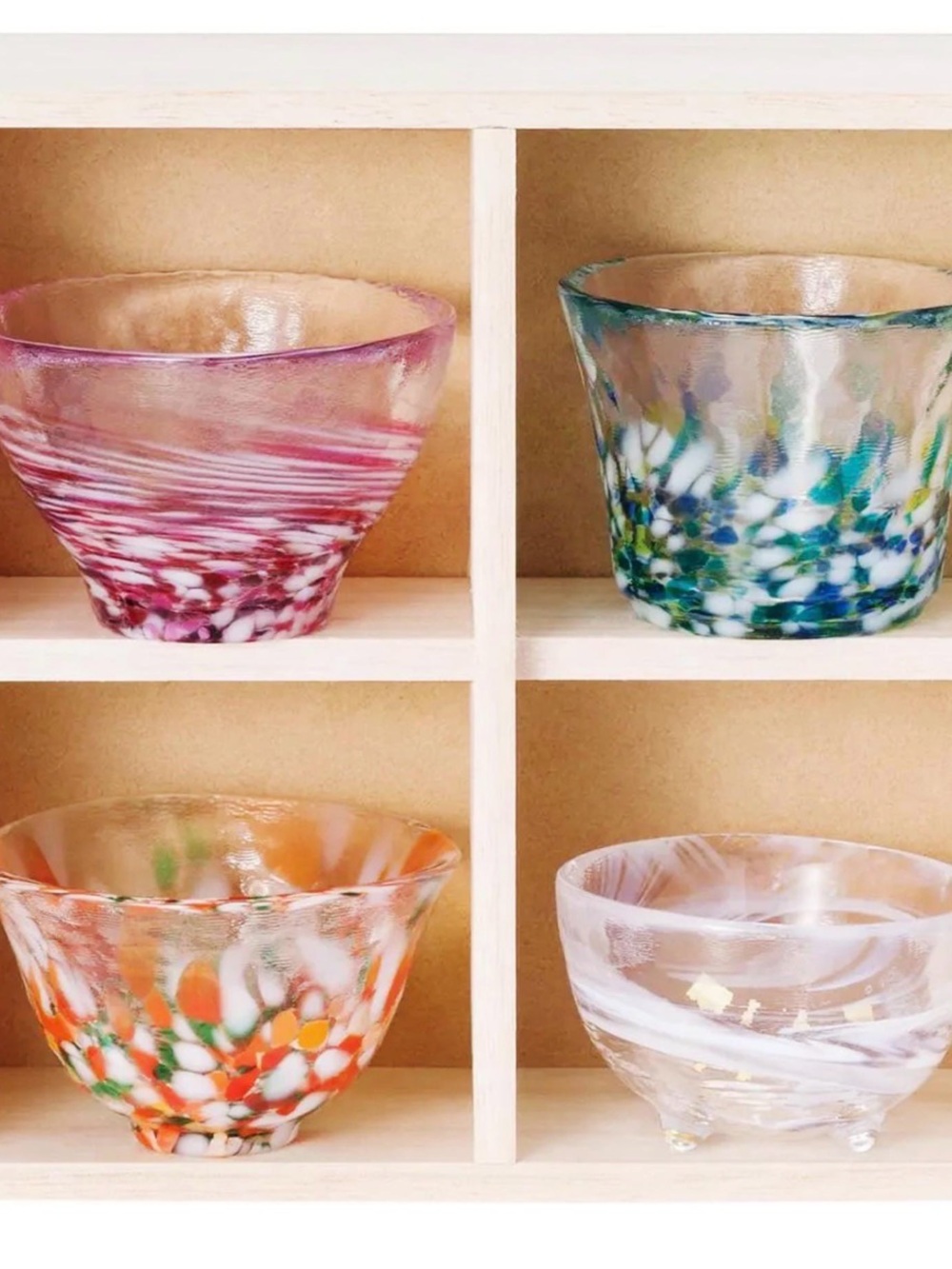 ADERIA Picher Glass Tokkuri Cold Sake Ochoko Tsugaru Biidoro 4pcs